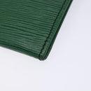LOUIS VUITTON Epi Jena Clutch Bag Green M52724 LV Auth 133692-15