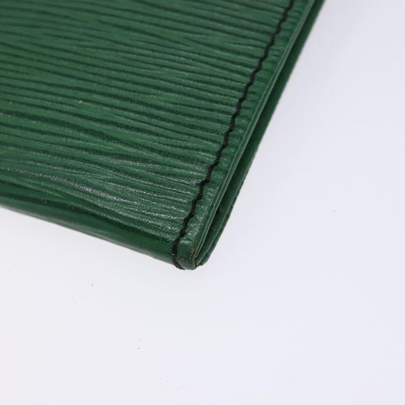 LOUIS VUITTON Epi Jena Clutch Bag Green M52724 LV Auth 133692