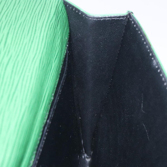 LOUIS VUITTON Epi Jena Clutch Bag Green M52724 LV Auth 133692