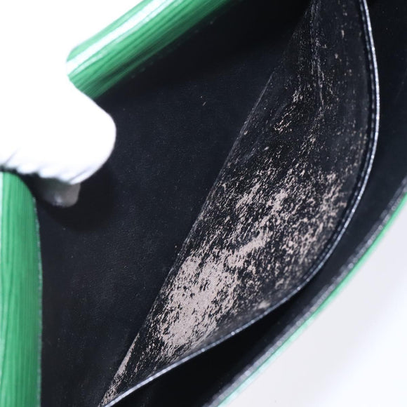 LOUIS VUITTON Epi Jena Clutch Bag Green M52724 LV Auth 133692