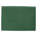 LOUIS VUITTON Epi Jena Clutch Bag Green M52724 LV Auth 133692-2