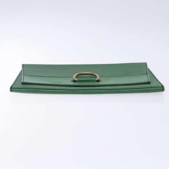 LOUIS VUITTON Epi Jena Clutch Bag Green M52724 LV Auth 133692