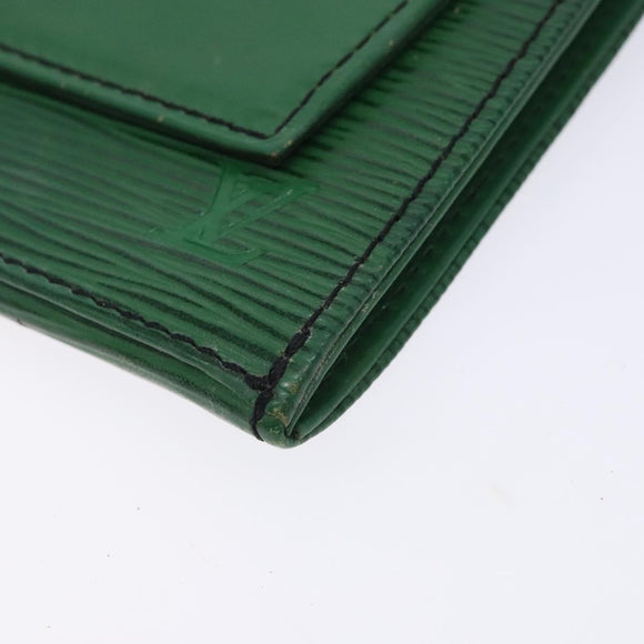 LOUIS VUITTON Epi Jena Clutch Bag Green M52724 LV Auth 133692