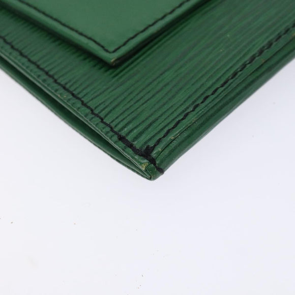 LOUIS VUITTON Epi Jena Clutch Bag Green M52724 LV Auth 133692