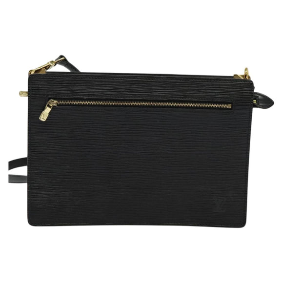 LOUIS VUITTON Epi Angian Schultertasche 2way Schwarz M52112 LV Auth 133693A