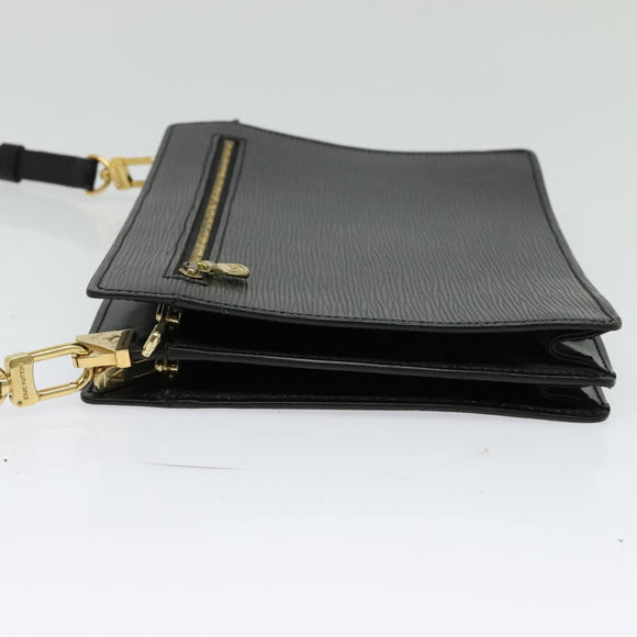 LOUIS VUITTON Epi Angian Schultertasche 2way Schwarz M52112 LV Auth 133693A