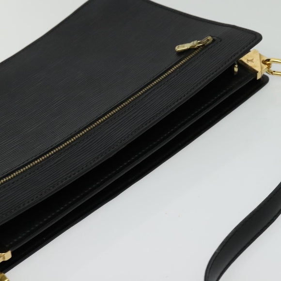 LOUIS VUITTON Epi Angian Schultertasche 2way Schwarz M52112 LV Auth 133693A