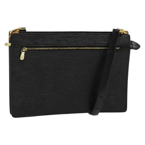 LOUIS VUITTON Epi Angian Schultertasche 2way Schwarz M52112 LV Auth 133693A