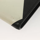 LOUIS VUITTON Epi Pochette Jules GM Clutch Bag Black White M63295 LV Auth 133695-8