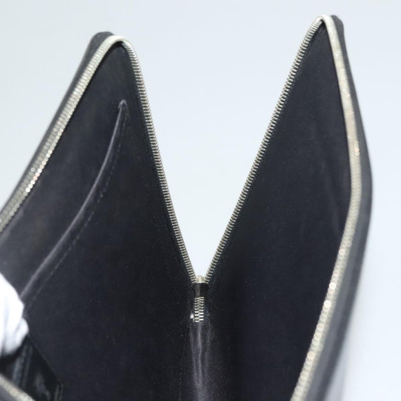 LOUIS VUITTON Epi Pochette Jules GM Clutch Bag Black White M63295 LV Auth 133695