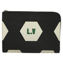LOUIS VUITTON Epi Pochette Jules GM Clutch Bag Black White M63295 LV Auth 133695-13
