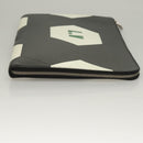 LOUIS VUITTON Epi Pochette Jules GM Clutch Bag Black White M63295 LV Auth 133695-3