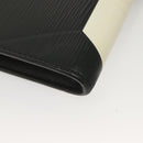 LOUIS VUITTON Epi Pochette Jules GM Clutch Bag Black White M63295 LV Auth 133695-14