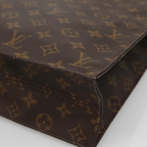 LOUIS VUITTON Monogram Sac Plat Hand Bag M51140 LV Auth 133703