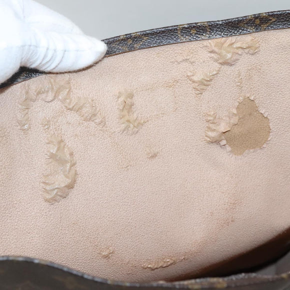 LOUIS VUITTON Monogram Sac Plat Hand Bag M51140 LV Auth 133703