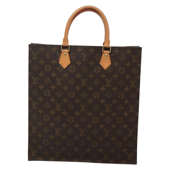 LOUIS VUITTON Monogram Sac Plat Hand Bag M51140 LV Auth 133703