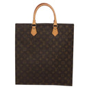 LOUIS VUITTON Monogram Sac Plat Hand Bag M51140 LV Auth 133703-2