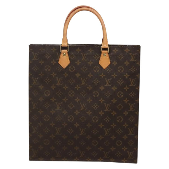 LOUIS VUITTON Monogram Sac Plat Hand Bag M51140 LV Auth 133703