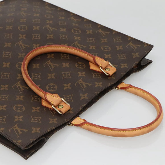 LOUIS VUITTON Monogram Sac Plat Hand Bag M51140 LV Auth 133703