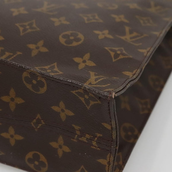 LOUIS VUITTON Monogram Sac Plat Hand Bag M51140 LV Auth 133704