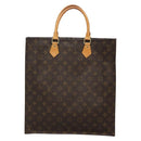 LOUIS VUITTON Monogram Sac Plat Hand Bag M51140 LV Auth 133704-2