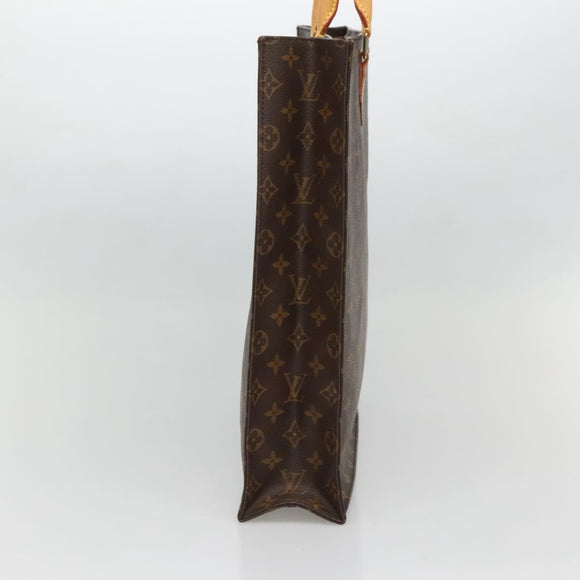 LOUIS VUITTON Monogram Sac Plat Hand Bag M51140 LV Auth 133704