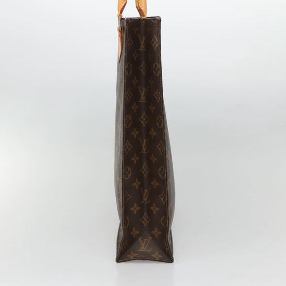 LOUIS VUITTON Monogram Sac Plat Hand Bag M51140 LV Auth 133704