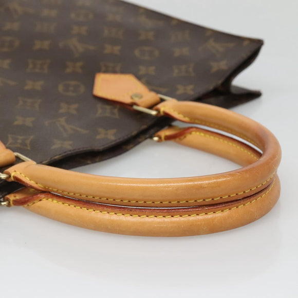 LOUIS VUITTON Monogram Sac Plat Hand Bag M51140 LV Auth 133704