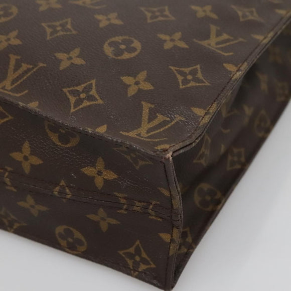 LOUIS VUITTON Monogram Sac Plat Hand Bag M51140 LV Auth 133705