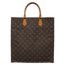 LOUIS VUITTON Monogram Sac Plat Hand Bag M51140 LV Auth 133705-2