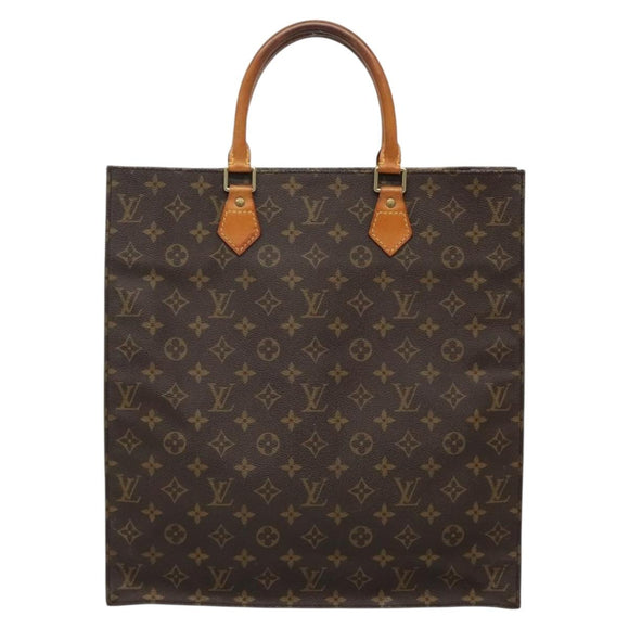 LOUIS VUITTON Monogram Sac Plat Hand Bag M51140 LV Auth 133705