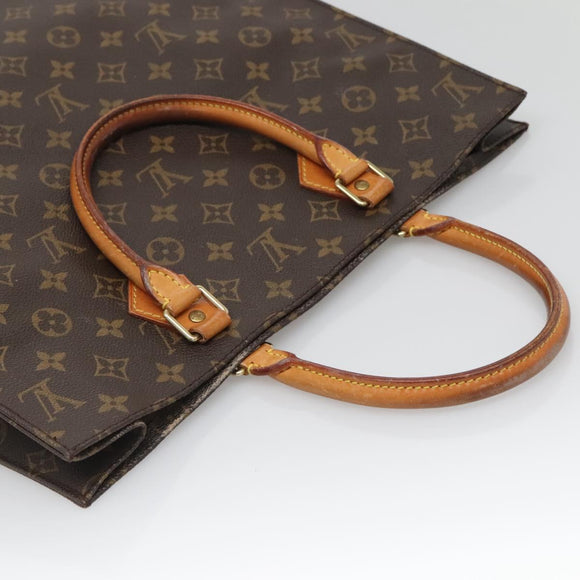 LOUIS VUITTON Monogram Sac Plat Hand Bag M51140 LV Auth 133705