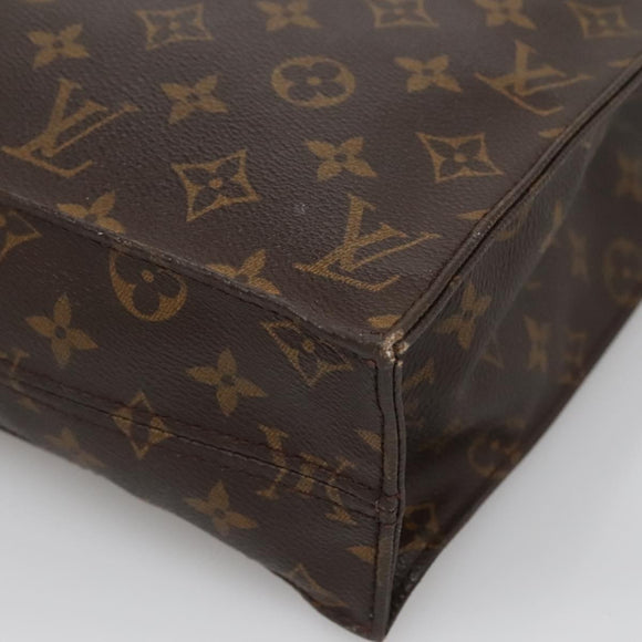 LOUIS VUITTON Monogram Sac Plat Hand Bag M51140 LV Auth 133706