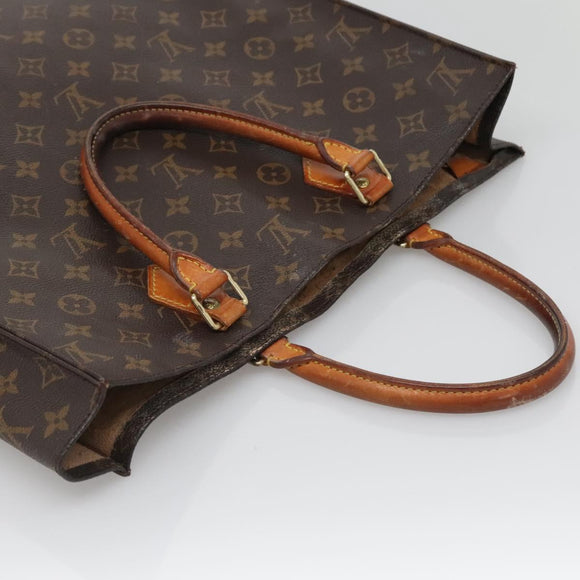 LOUIS VUITTON Monogram Sac Plat Hand Bag M51140 LV Auth 133706