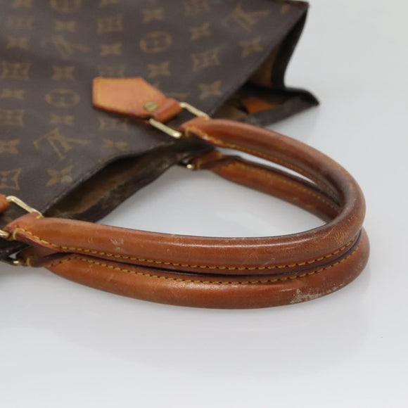 LOUIS VUITTON Monogram Sac Plat Hand Bag M51140 LV Auth 133706