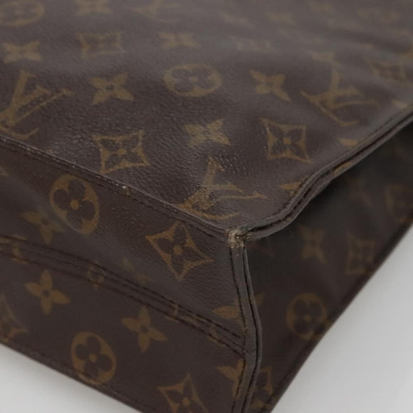 LOUIS VUITTON Monogram Sac Plat Hand Bag M51140 LV Auth 133711