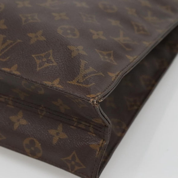 LOUIS VUITTON Monogram Sac Plat Hand Bag M51140 LV Auth 133711