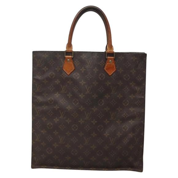 LOUIS VUITTON Monogram Sac Plat Hand Bag M51140 LV Auth 133711