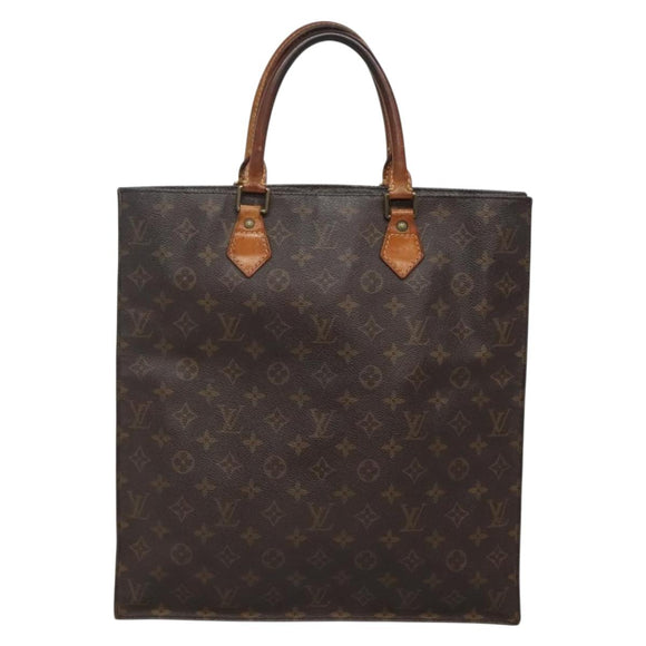 LOUIS VUITTON Monogram Sac Plat Hand Bag M51140 LV Auth 133711