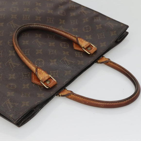 LOUIS VUITTON Monogram Sac Plat Hand Bag M51140 LV Auth 133711
