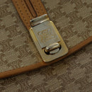 CELINE Macadam Canvas Shoulder Bag PVC Beige Gold Auth 133723-17
