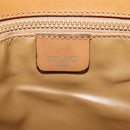 CELINE Macadam Canvas Shoulder Bag PVC Beige Gold Auth 133723-19