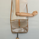 CELINE Macadam Canvas Shoulder Bag PVC Beige Gold Auth 133723-23