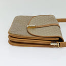 CELINE Macadam Canvas Shoulder Bag PVC Beige Gold Auth 133723-4