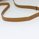 CELINE Macadam Canvas Shoulder Bag PVC Beige Gold Auth 133723-7