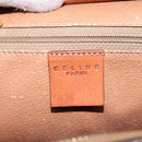 CELINE Macadam Canvas Hand Bag PVC Leather Brown Gold Auth 133724-18