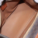 CELINE Macadam Canvas Hand Bag PVC Leather Brown Gold Auth 133724-10