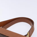CELINE Macadam Canvas Hand Bag PVC Leather Brown Gold Auth 133724-14