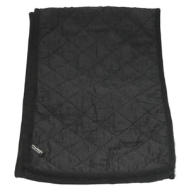 CHANEL Matelasse Scarf Wool Black CC Auth 133729 - 0