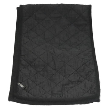 CHANEL Matelasse Scarf Wool Black CC Auth 133729 - 0